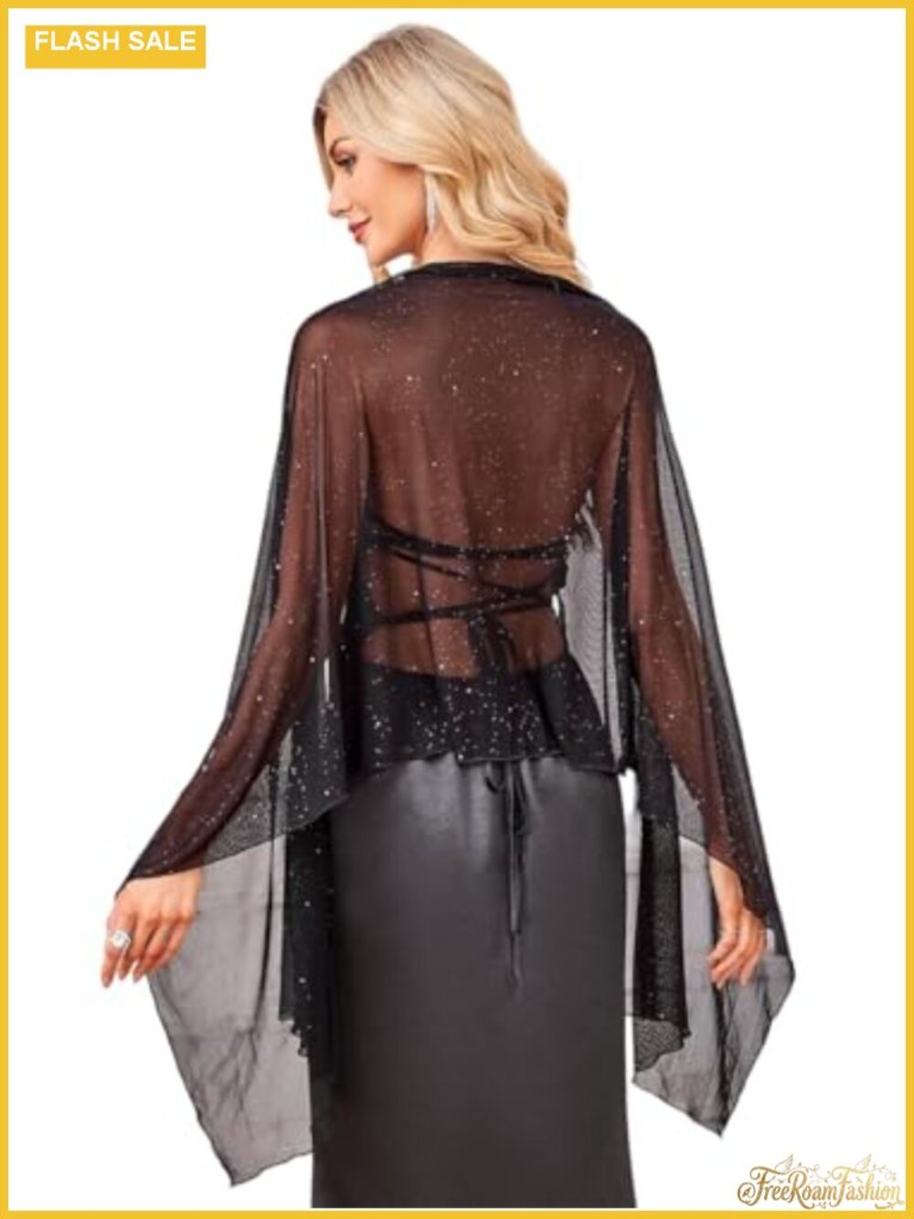 Sparkly Mesh Shawl Wrap Rhinestone Evening Dress Scarf for Wedding